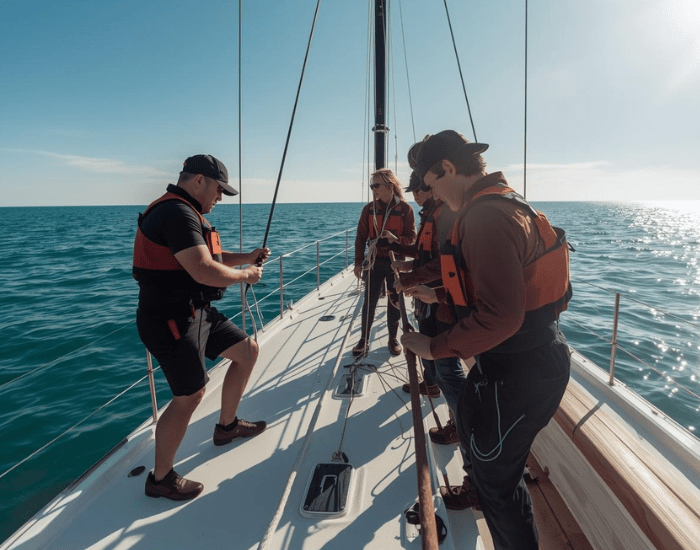 superyacht deckhand rope training